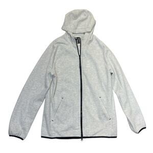 Russell Athletic Fusion Knit Hoodie Mens Medium Gray Full Zip Jacket